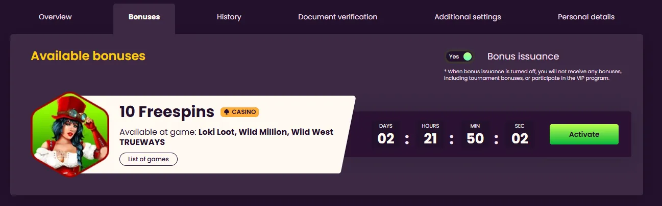Bizzo No deposit Bonus